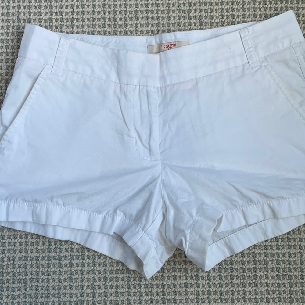J. Crew chino shorts.  Size 6.  Color: white